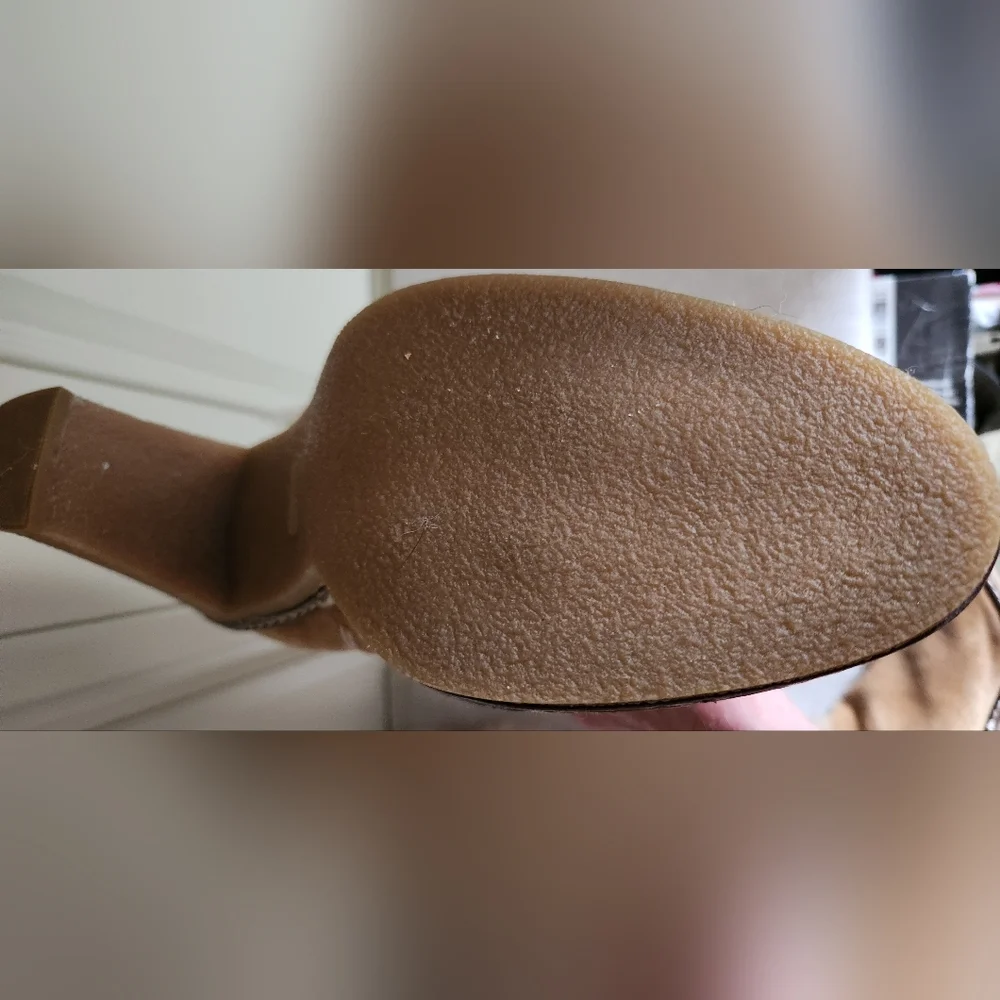 Coach Boots. Jessica, Suede with Fur Trim, Size 10B - Picture 2 of 4